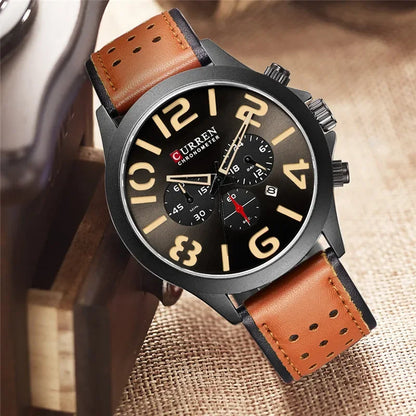 CURREN 8244 Luxury Leather